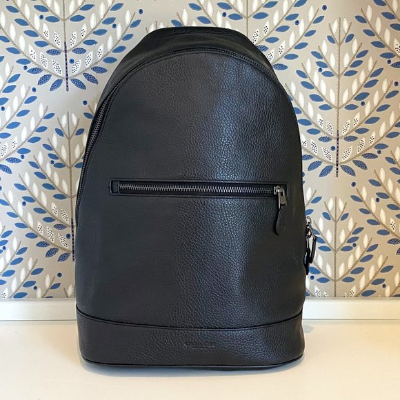 Coach Bags New Coach West Slim Leather Backpack In Black Poshmark